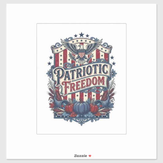 Patriottische herfst oogst vector grafische T-shir Sticker (Vel)