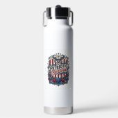 Patriottische herfst oogst vector grafische T-shir Waterfles (Voorkant)