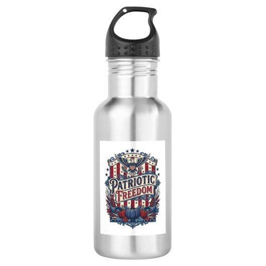 Patriottische herfst oogst vector grafische T-shir Waterfles (Voorkant)