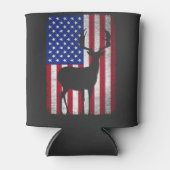 Patriottische Hertenjager Papa Amerikaanse vlag Blikjeskoeler (Voorkant)