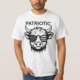Patriottische Highland Koe, 4 juli T-shirt