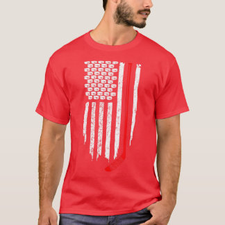 Patriottische Hockey Flag voor Hockey Fans T-shirt