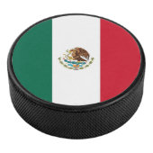 Patriottische hockey puck met Mexico vlag (3/4)