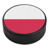 Patriottische hockey puck met Poolse vlag (3/4)