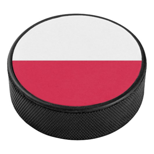 Patriottische hockey puck met Poolse vlag (3/4)