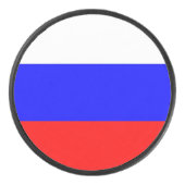 Patriottische hockey puck met Russische vlag (Voorkant)