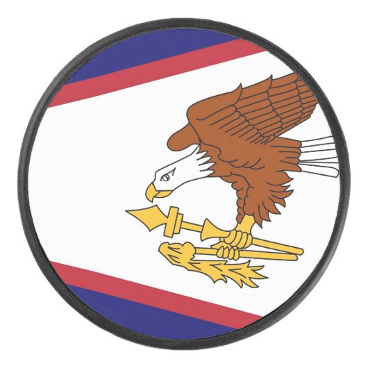 Patriottische hockey puck met vlag van American Sa (Voorkant)
