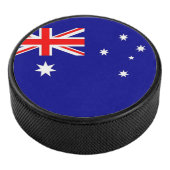 Patriottische hockey puck met vlag van Australië (3/4)