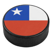 Patriottische hockey puck met vlag van Chili (3/4)