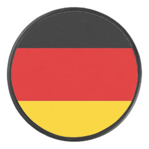 Patriottische hockey puck met vlag van Duitsland