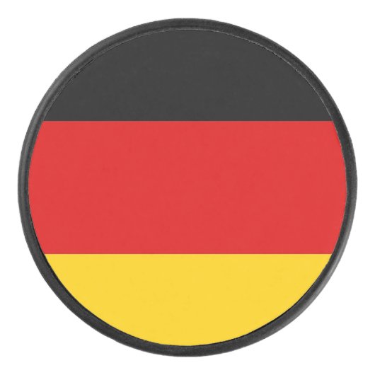 Patriottische hockey puck met vlag van Duitsland (Voorkant)