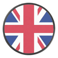 Patriottische hockey puck met vlag van het Verenig