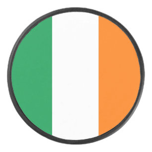 Patriottische hockey puck met vlag van Ierland