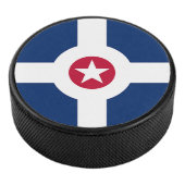 Patriottische hockey puck met vlag van Indianapoli (3/4)