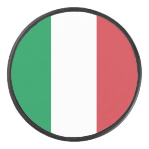 Patriottische hockey puck met vlag van Italië