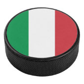 Patriottische hockey puck met vlag van Italië (3/4)