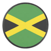 Patriottische hockey puck met vlag van Jamaica (Voorkant)
