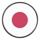 Patriottische hockey puck met vlag van Japan (Voorkant)
