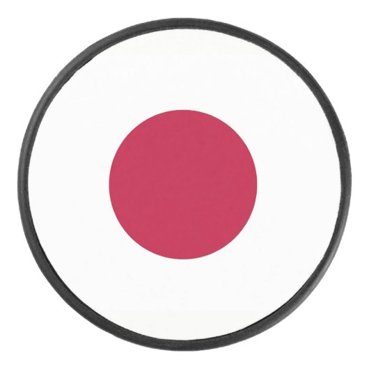 Patriottische hockey puck met vlag van Japan (Voorkant)