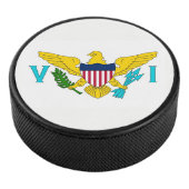 Patriottische hockey puck met vlag van Maagdeneila (3/4)