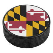 Patriottische hockey puck met vlag van Maryland (3/4)