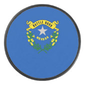 Patriottische hockey puck met vlag van Nevada (Voorkant)