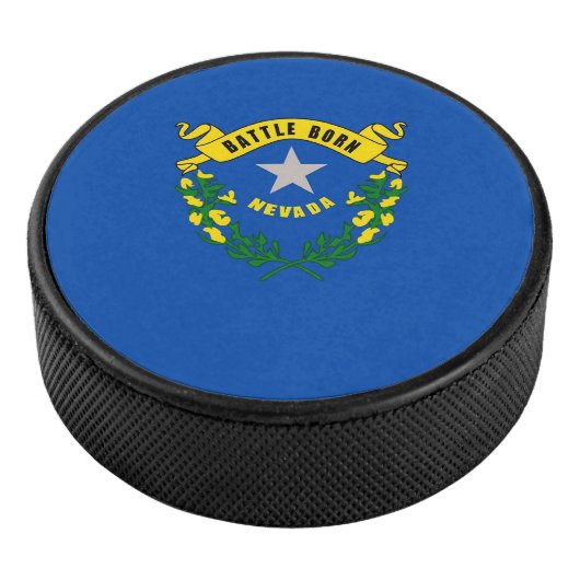 Patriottische hockey puck met vlag van Nevada (3/4)