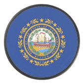 Patriottische hockey puck met vlag van New Hampshi (Voorkant)
