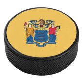 Patriottische hockey puck met vlag van New Jersey (3/4)
