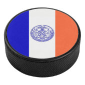 Patriottische hockey puck met vlag van New York Ci (3/4)