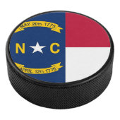 Patriottische hockey puck met vlag van North Carol (3/4)