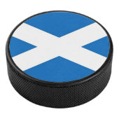 Patriottische hockey puck met vlag van Schotland (3/4)