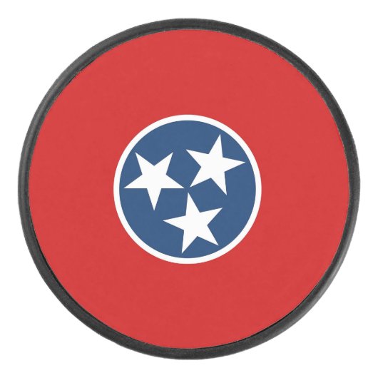 Patriottische hockey puck met vlag van Tennessee (Voorkant)