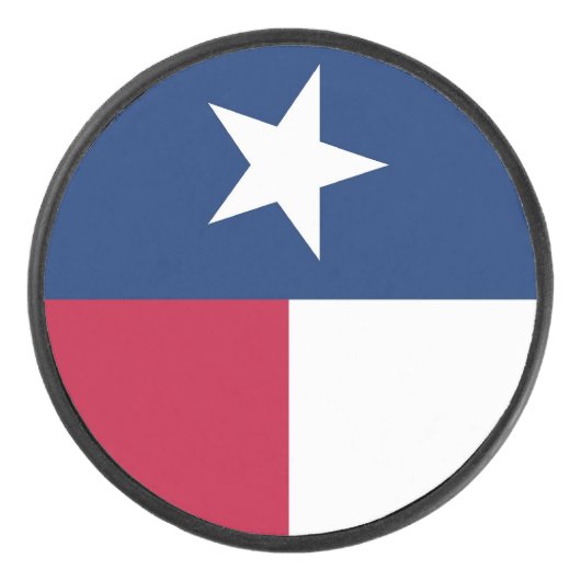 Patriottische hockey puck met vlag van Texas (Voorkant)