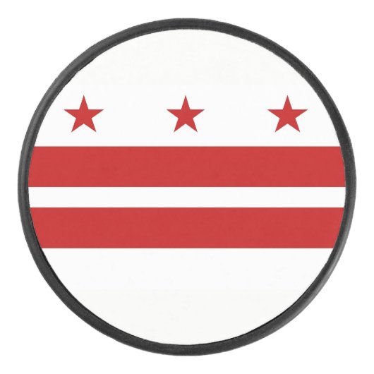 Patriottische hockey puck met vlag van Washington (Voorkant)