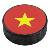 Patriottische hockeybok met vlag van Vietnam Hockey Puck (3/4)