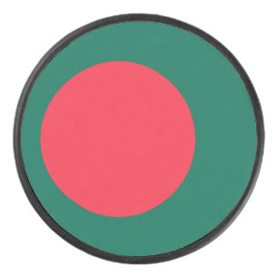 Patriottische hockeypuck met vlag van Bangladesh Hockey Puck