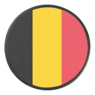Patriottische hockeypuck met vlag van België Hockey Puck