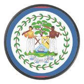 Patriottische hockeypuck met vlag van Belize Hockey Puck (Voorkant)
