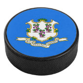 Patriottische hockeypuck met vlag van Connecticut Hockey Puck (3/4)