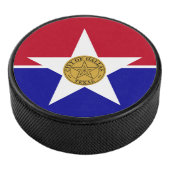 Patriottische hockeypuck met vlag van Dallas Hockey Puck (3/4)