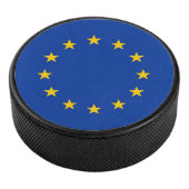 Patriottische hockeypuck met vlag van Europese Uni Hockey Puck (3/4)
