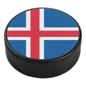 Patriottische hockeypuck met vlag van IJsland Hockey Puck (3/4)
