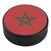 Patriottische hockeypuck met vlag van Marokko Hockey Puck (3/4)