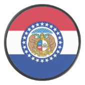 Patriottische hockeypuck met vlag van Missouri Hockey Puck (Voorkant)