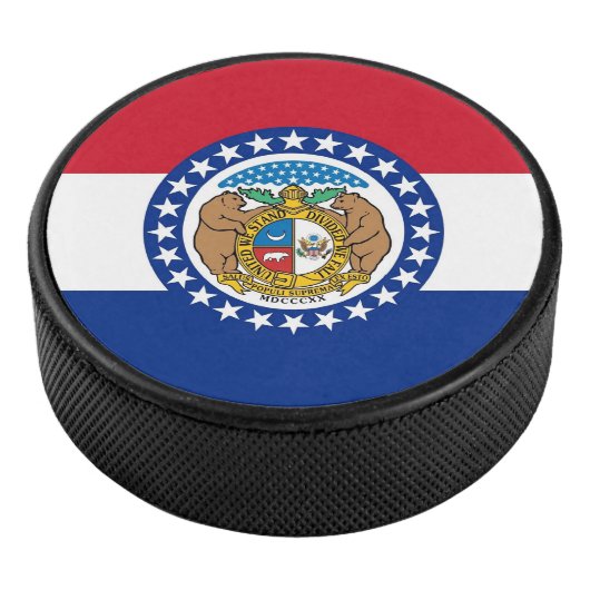 Patriottische hockeypuck met vlag van Missouri Hockey Puck (3/4)