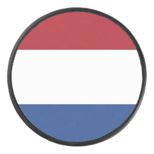 Patriottische hockeypuck met vlag van Nederland Hockey Puck