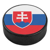 Patriottische hockeypuck met vlag van Slowakije Hockey Puck (3/4)