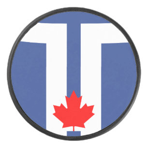 Patriottische hockeypuck met vlag van Toronto Hockey Puck