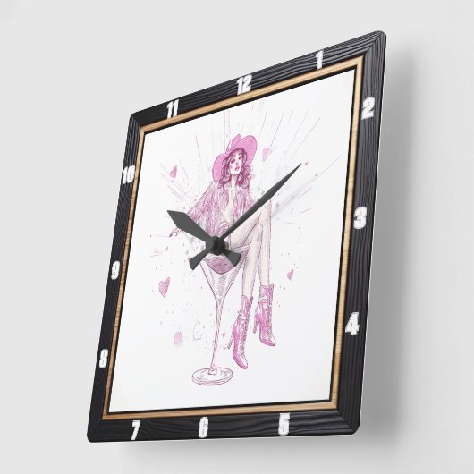 Patriottische hoge hak Mode Vierkante Klok (Hoek)